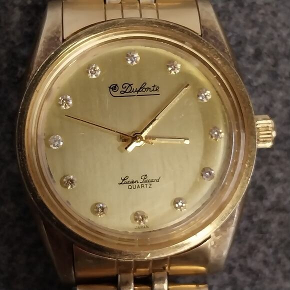 🔥RARE Vintage Lucien Piccard Dufonte Diamond Quartz Men's 35.5mm Watch - Picture 5 of 5